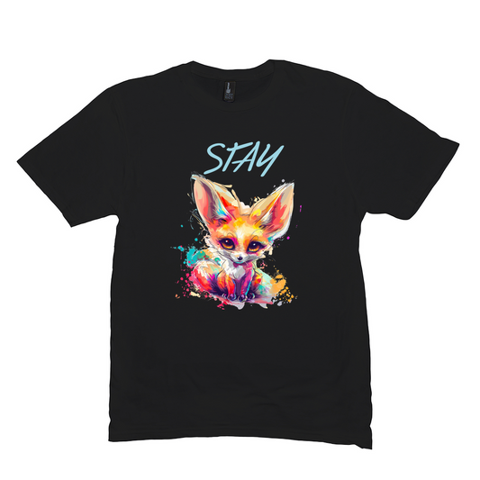 Stay Fennec Fox Tee - drk